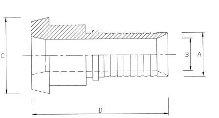 din female interlocking hose tail